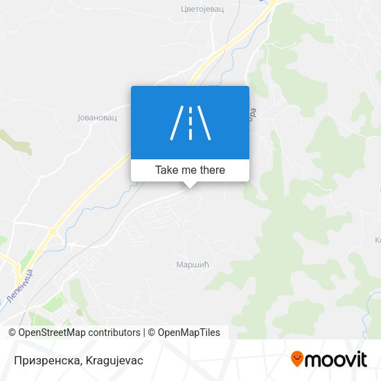 Призренска map