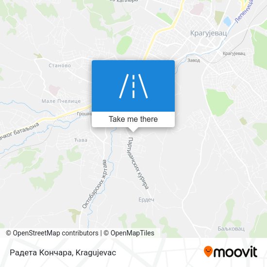 Радета Кончара map