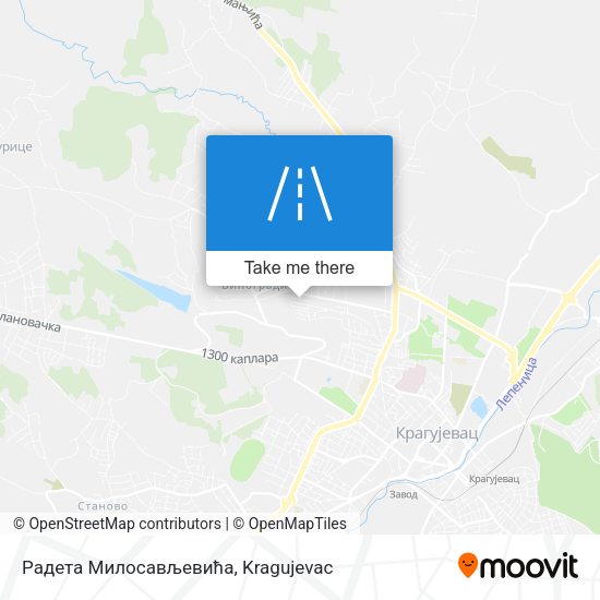 Радета Милосављевића map