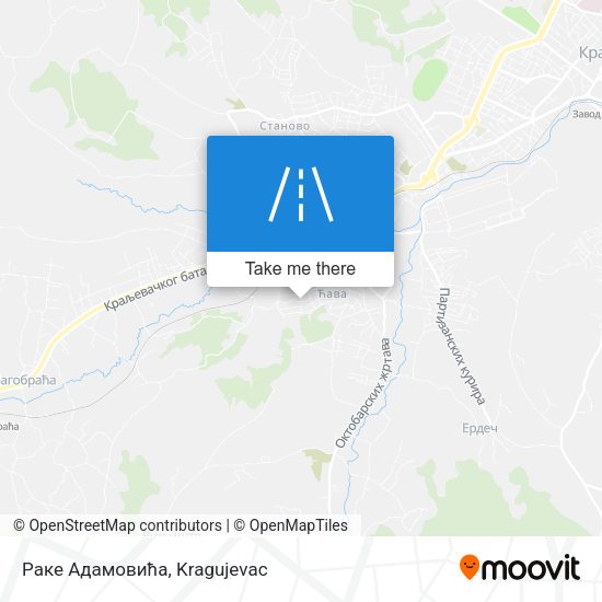 Раке Адамовића map