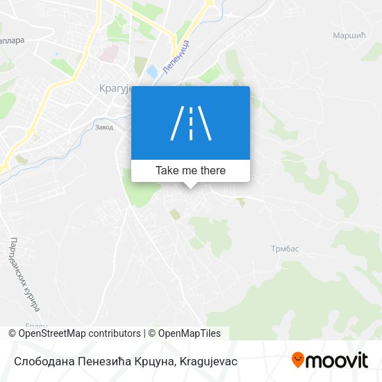 Слободана Пенезића Крцуна map