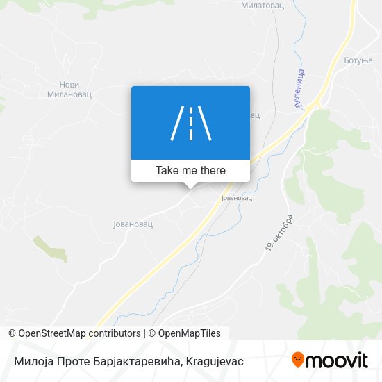 Милоја Проте Барјактаревића map