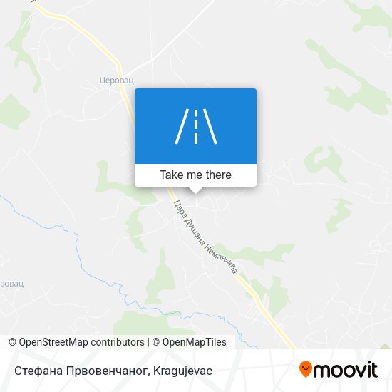 Стефана Првовенчаног map