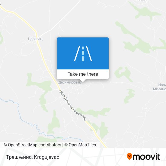 Трешњина map