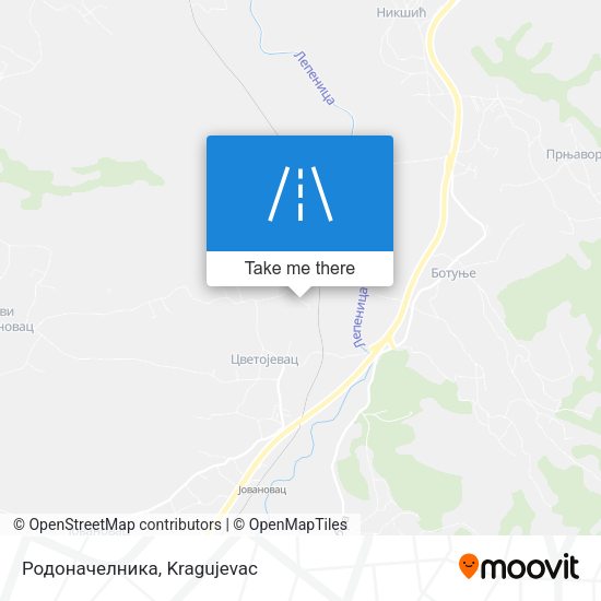 Родоначелника map