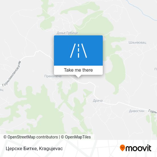 Церске Битке map
