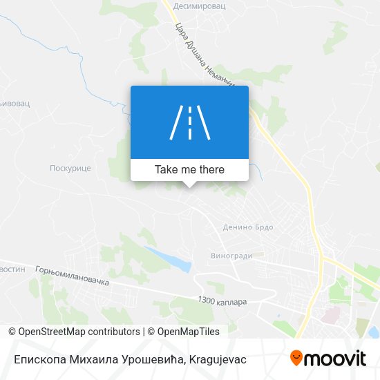 Епископа Михаила Урошевића map