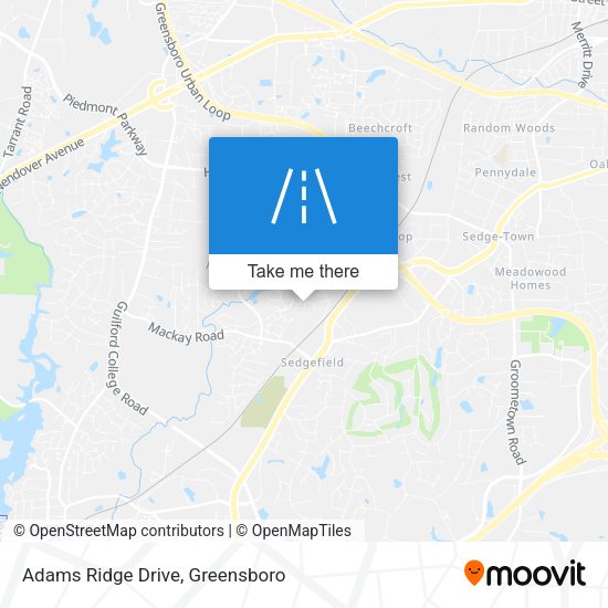 Mapa de Adams Ridge Drive