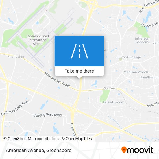 Mapa de American Avenue