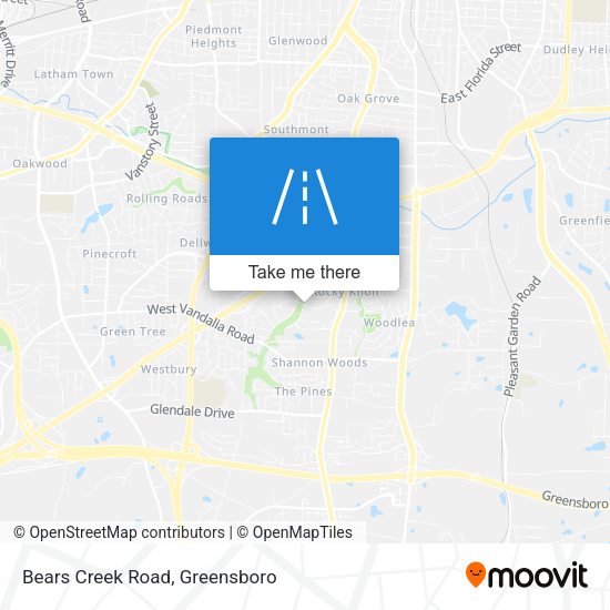 Bears Creek Road map