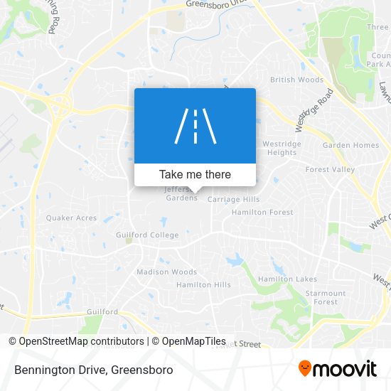 Bennington Drive map