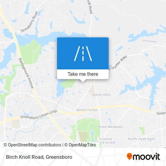 Birch Knoll Road map