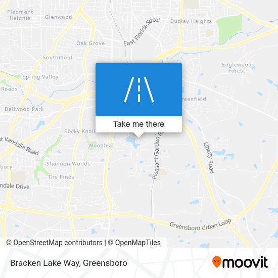 Bracken Lake Way map