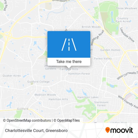 Mapa de Charlottesville Court