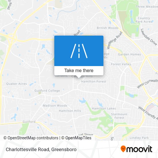 Charlottesville Road map