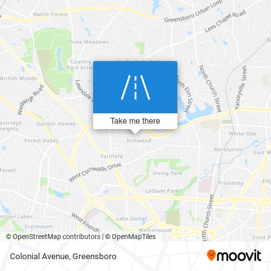 Colonial Avenue map