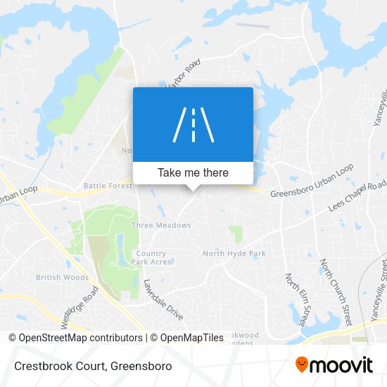 Mapa de Crestbrook Court