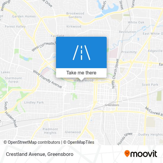Crestland Avenue map