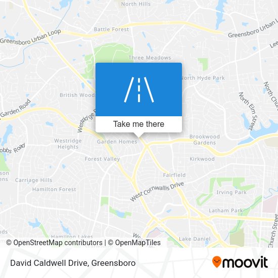 David Caldwell Drive map