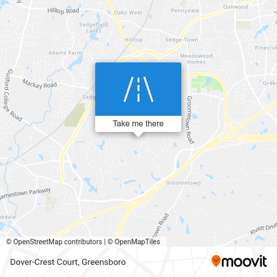 Dover-Crest Court map