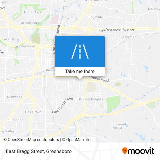 East Bragg Street map