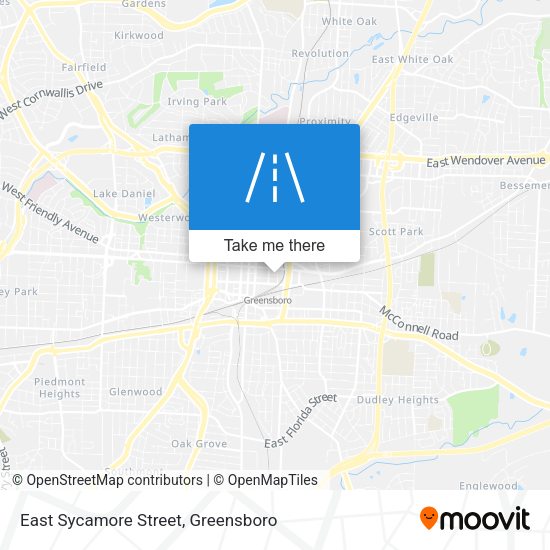 Mapa de East Sycamore Street