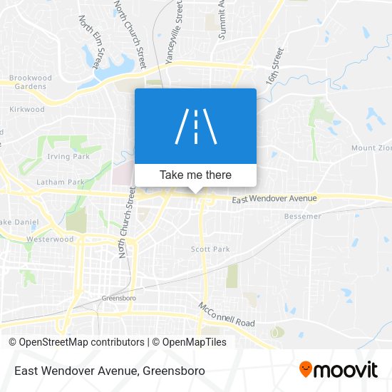 East Wendover Avenue map