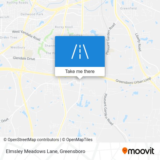 Elmsley Meadows Lane map