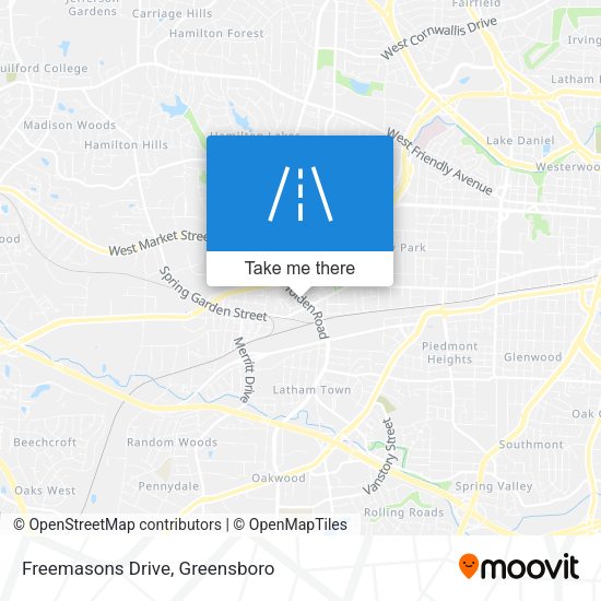 Freemasons Drive map
