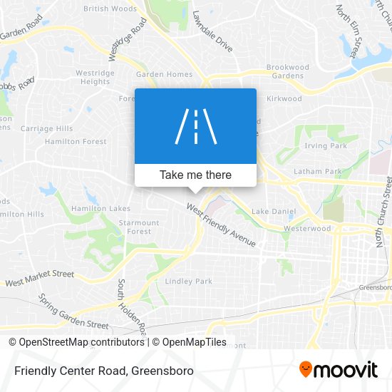 Friendly Center Road map