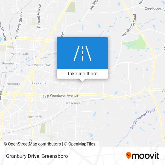 Granbury Drive map
