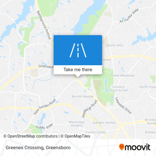 Greenes Crossing map