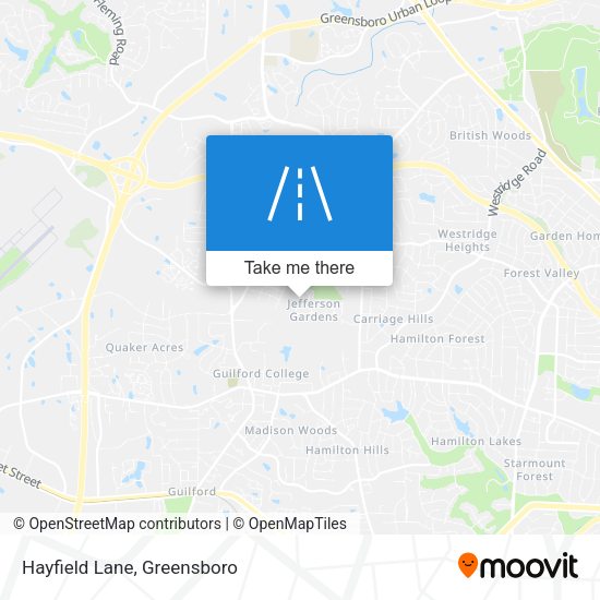 Hayfield Lane map