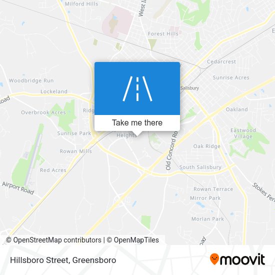 Hillsboro Street map