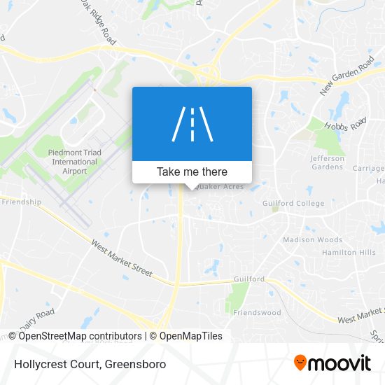 Hollycrest Court map