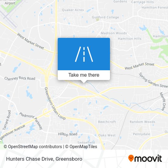 Hunters Chase Drive map