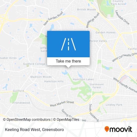 Keeling Road West map