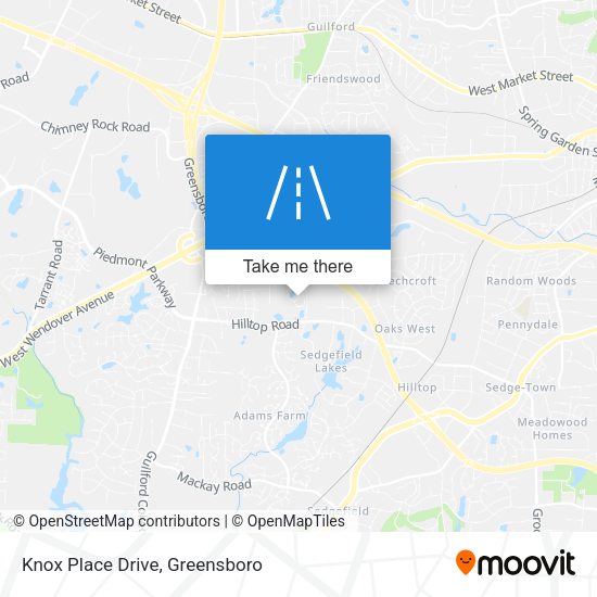 Mapa de Knox Place Drive