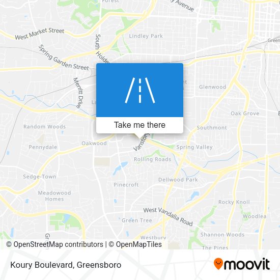 Koury Boulevard map