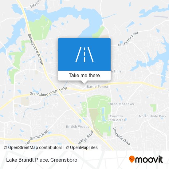 Lake Brandt Place map