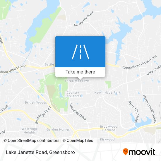 Lake Janette Road map