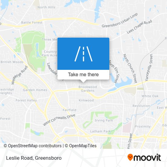 Mapa de Leslie Road