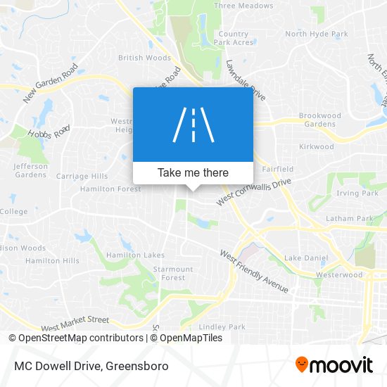 MC Dowell Drive map