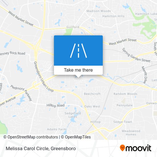 Melissa Carol Circle map