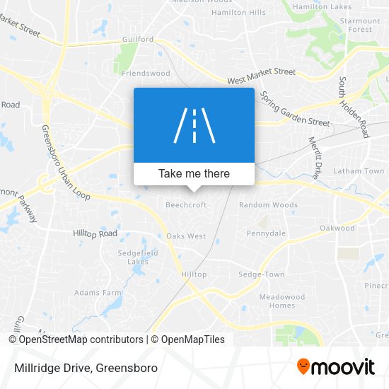 Mapa de Millridge Drive