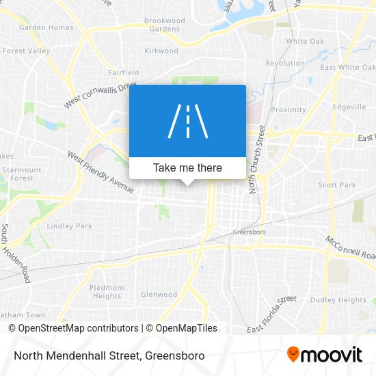Mapa de North Mendenhall Street