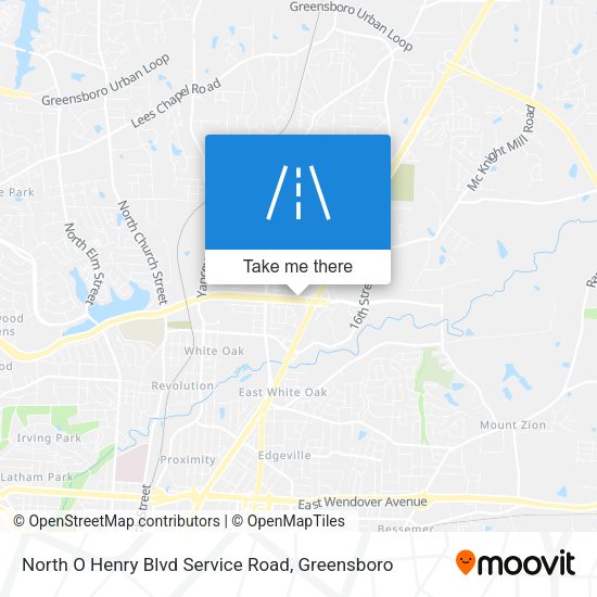 North O Henry Blvd Service Road map