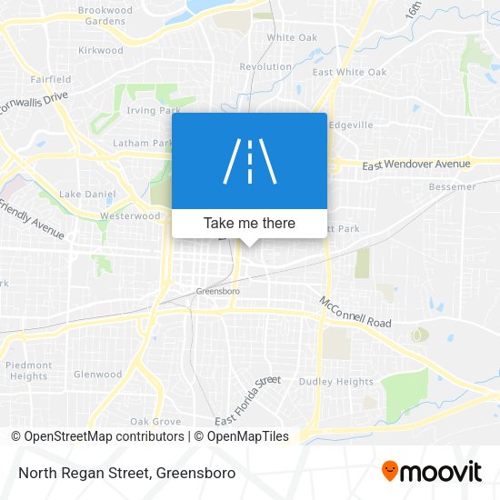 North Regan Street map