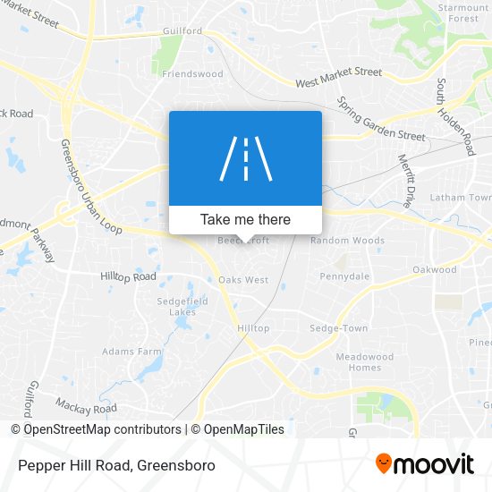 Pepper Hill Road map