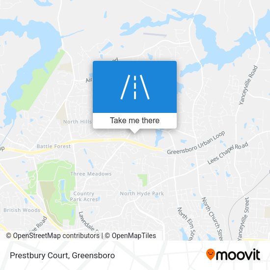 Mapa de Prestbury Court